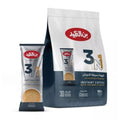 Alameed 3in1 Instant Coffee packaging showcasing both a stick and a bag, representing premium quality and convenience from ALBASHA Market, ideal for quick preparation and travel-friendly enjoyment.