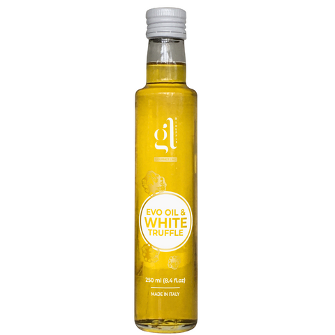 GL Truffle Gourmet, Extra Virgin Olive Oil & Black Truffle with truffle slices (8.5 FL Oz) 250 ml