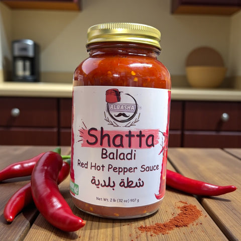 Shattah Baldi - 2Lb Albasha Home Made Shatta displayed in an appealing setting, emphasizing its homemade quality by ALBASHA.