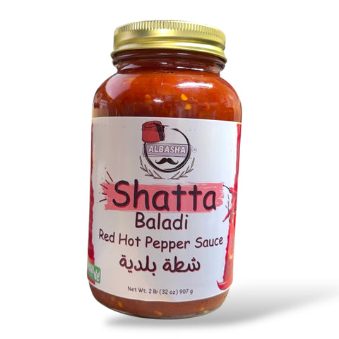 Shattah Baldi - 2Lb Albasha Home Made Shatta product image by ALBASHA showcasing the vibrant packaging and delicious contents.