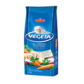 Vegeta All Purpose Seasoning 70 oz packaging showcasing the Mediterranean flavors. The blue bag features vegetables and the Vegeta logo, ideal for enhancing dishes as an all purpose seasoning. This product is newly available from Vegeta.