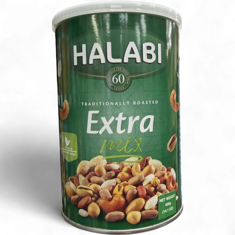 HALABI EXTRA MIX CANS 400G product image showcasing a premium selection of mixed ingredients for culinary use.