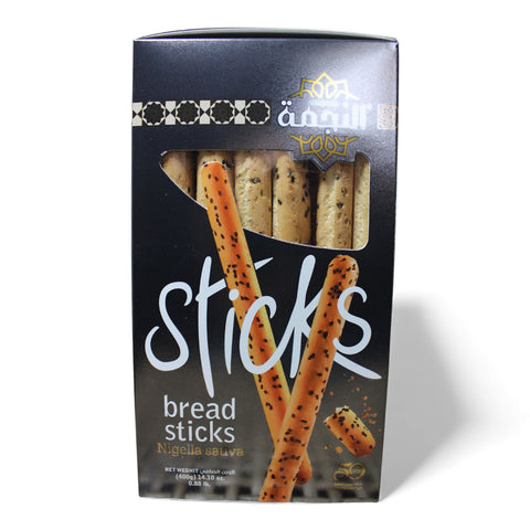 Al Nejmah Sweets Nigella Sativa BreadSticks, 400g - Delicious and crunchy nigella sativa breadsticks for snacking.