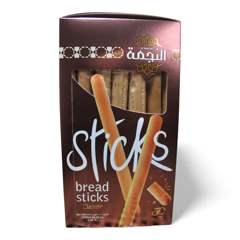 Al Nejmah Sweets BreadSticks Classic 400g pack showcasing traditional breadsticks.
