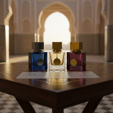 Armaf Club de Nuit Parfum Gift Set — Iconic Imperiale Untold 3x30ml, side angle view