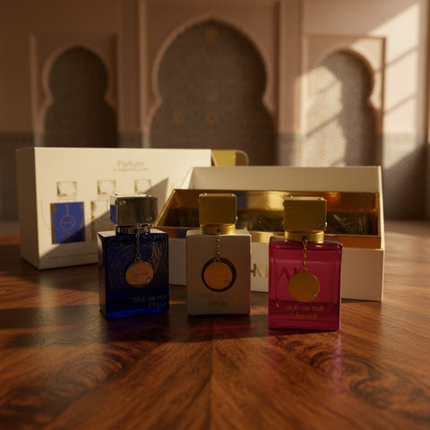 Armaf Club de Nuit Parfum Gift Set — Iconic Imperiale Untold 3x30ml, packaging detail