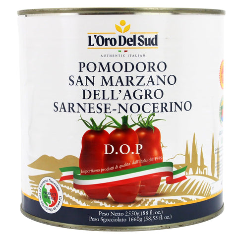 L'Oro Del Sud, D.O.P San Marzano Tomatoes of Agro Sarnese-Nocerino Area, (88 fl. oz) 2550g