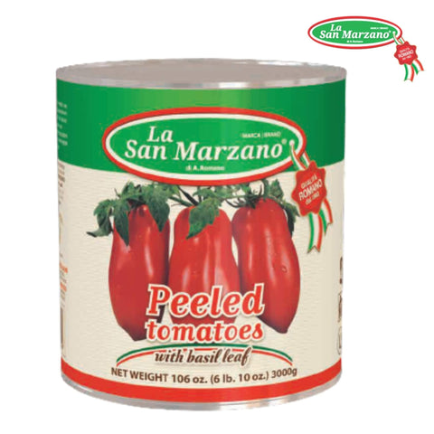 La San Marzano Whole Peeled Plum Tomatoes – Authentic Italian DOP Tomatoes 3.4 kg (106 oz) Can