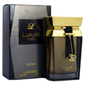 Lattafa Men's Rave Luxure, a sophisticated men's luxury fragrance, elegantly presented in its packaging.