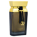 Close-up of Lattafa Men's Rave Luxure bottle, showcasing its design as a premium men's luxury fragrance.