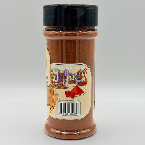 Albasha Paprika sprinkled on fresh dishes, showcasing its quality as paprika for gourmet meals.