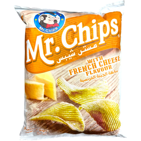 Mr .chips Potato Cheese 70g packaging with vibrant colors showcasing the product's deliciousness and quality.