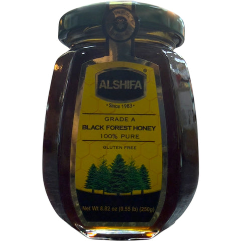 Alshifa Black Forest Honey – 250g product packaging showcasing high-quality honey from the Black Forest region.