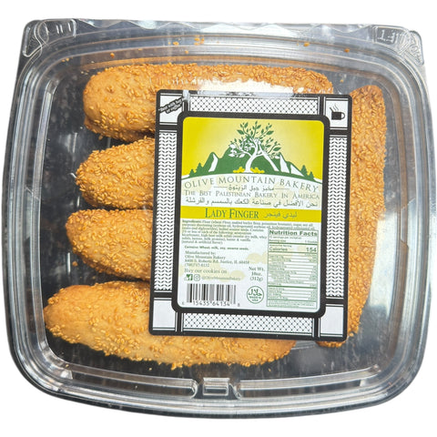 Lady Finger Sesame Cookies – Olive Mountain Bakery, deliciously baked cookies featuring a perfect blend of sesame and lady finger flavors.