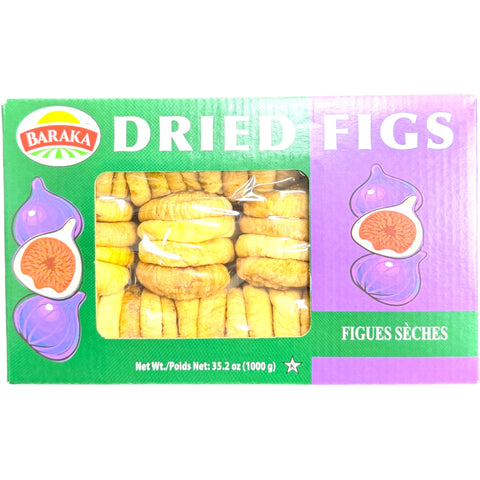 Close-up image of Baraka Dried Figs Lerida 1000g highlighting the texture and freshness of the figs.