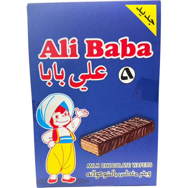 Ali Baba Milk Chocolate Wafers - Delicious milk chocolate wafers featuring a crispy wafer texture.