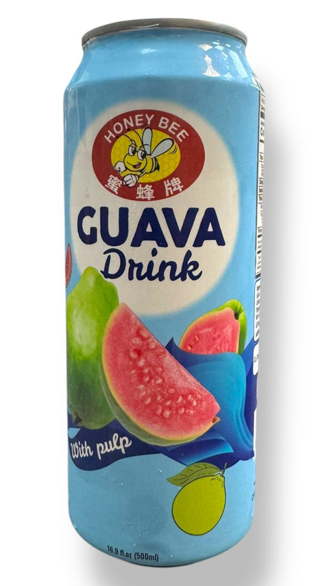 Honey Bee GUAVA Drink With pulp bottle showcasing the refreshing taste of guava drink with pulp.