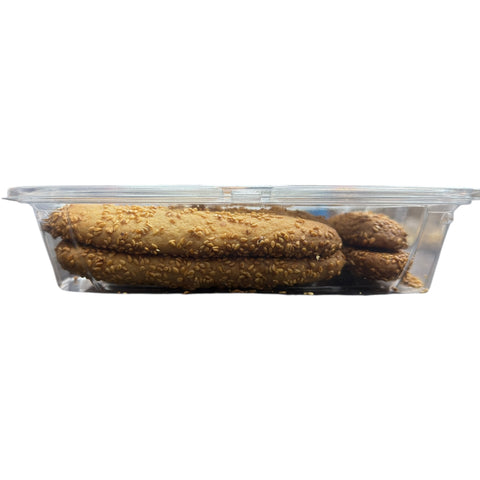 Lady Finger Sesame Cookies – Olive Mountain Bakery, showcasing the crunchy texture and rich flavor of sesame seeds in every bite.