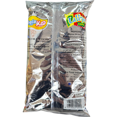 Image of Hala Chips Latinos Natural Corn Chips – Spicy Flavor 70g, a popular option in latin snacks online.