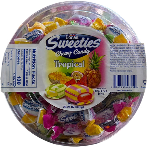 Bonart Chewy Tropical Candy - Deliciously Fruity Treats, Perfect For All Ages