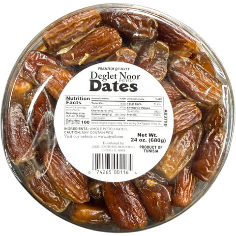 Ziyad Deglt Nour dates arranged in a bowl, displaying the delicious and wholesome Ziyad Tunisia Deglt Nour dates.