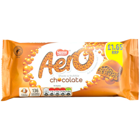 Nestlé Aero Milk Chocolate Orange flavor - a delightful treat showcasing irresistible orange chocolate treats.