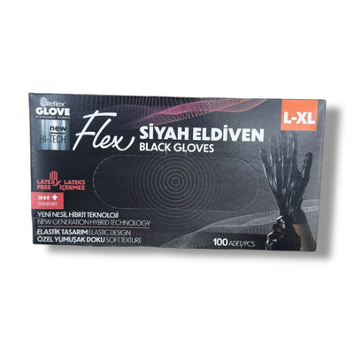 Flex BLACK GLOVES (L,XL) -100 PCS- (Copy)