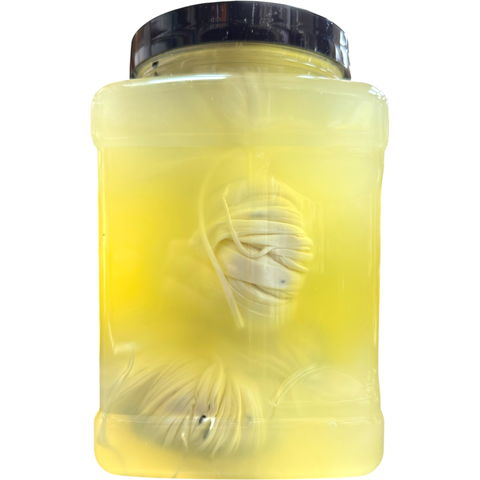 Syrian Shallal Braided String Cheese – 650g | AlBasha in a bowl, accompanied by fresh vegetables.