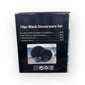 Complete Black Dinnerware Set - 16 PIECE - ideal for upscale meals and everyday use.
