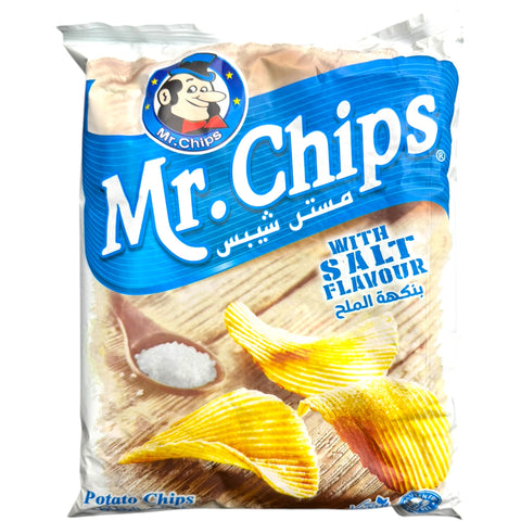 Mr. Chips Salt Flavour 70g package featuring salted potato chips, perfect for snacking.