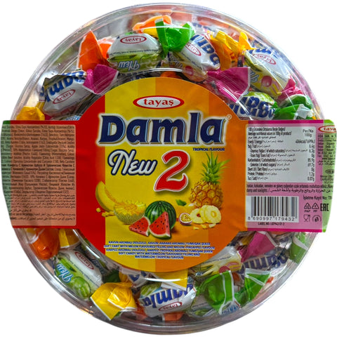 BONART Sweeties Damla Tropical Candy 800 G - Delicious Exotic Flavors for All Ages