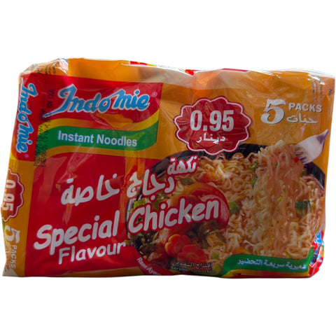Indomie Special Chicken Flavour – 5 Packs packaging showcasing the product for delicious meal options.