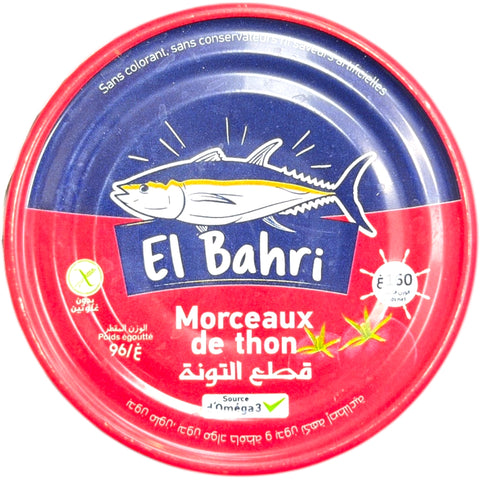 El Bahri Tuna in Tomato Sauce – 160g can with a rich tomato sauce, perfect for quick meals.