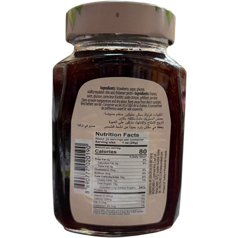 SERA STRAWBERRY JAM 720ML displayed in cooking setting with ingredients, emphasizing its use in recipes.
