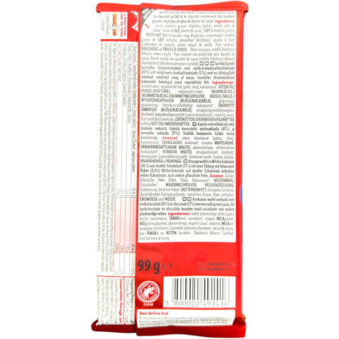 Nestlé KitKat Double Chocolate Wafer Bar 99 g - indulgent double chocolate wafer bar perfect for snacking.