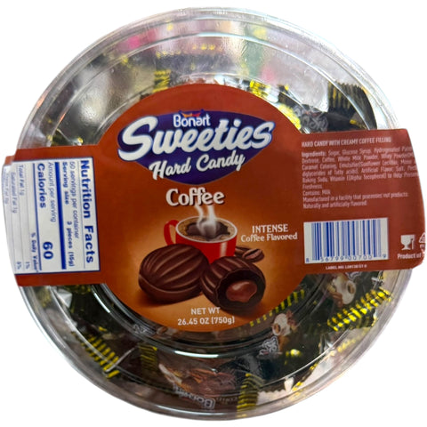 Front view of BONART SWEETIES COFFEE INTENSE 750 G packaging showcasing its rich coffee blend.