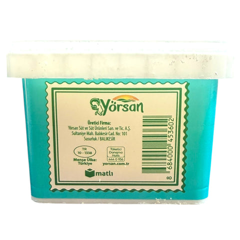 Yorsan Half Fat White Cheese 750g in a serving platter, ideal for cheese boards and snacking.