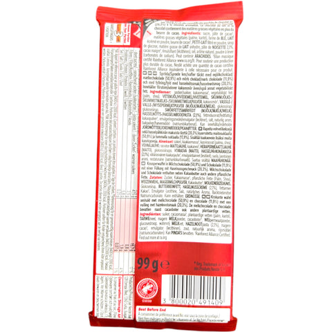 Nestlé KitKat Hazelnut Chocolate Wafer Bar 99 g - Indulge in these chocolate wafer treats with a perfect crunch and hazelnut taste.