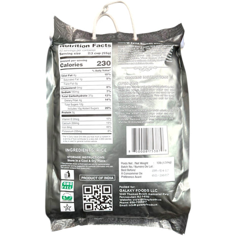 A bowl filled with Zeina Basmati Extra Long Rice 10lb, highlighting its fluffy texture and long grains.