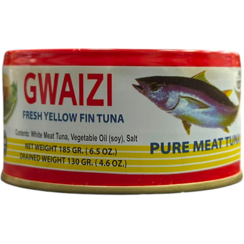 Close-up of Gwaizi Fresh Yellowfin Tuna – 185g highlighting the vibrant color and texture of the fish.