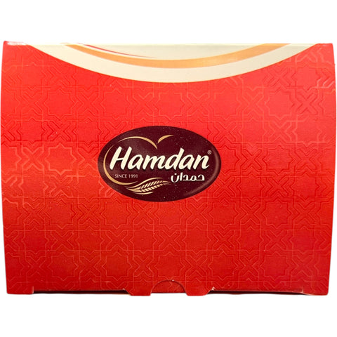 Close-up view of Hamdan – Date Maamoul Cookies Kaak El Eid, showcasing the rich date filling and traditional design.