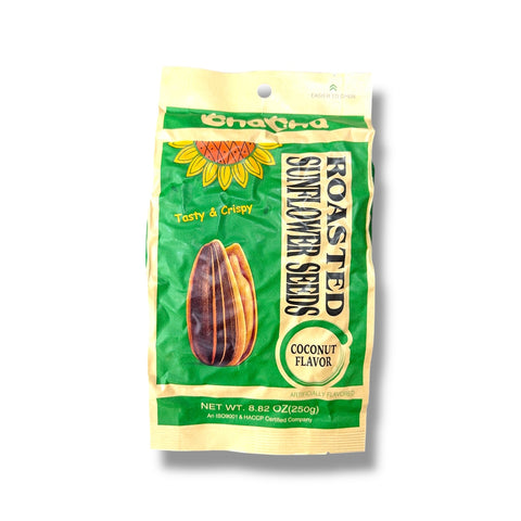 Chacha Sunflower Seeds Coconut Flavor - Delicious and nutritious Chacha coconut flavored sunflower seeds, perfect for snacking.