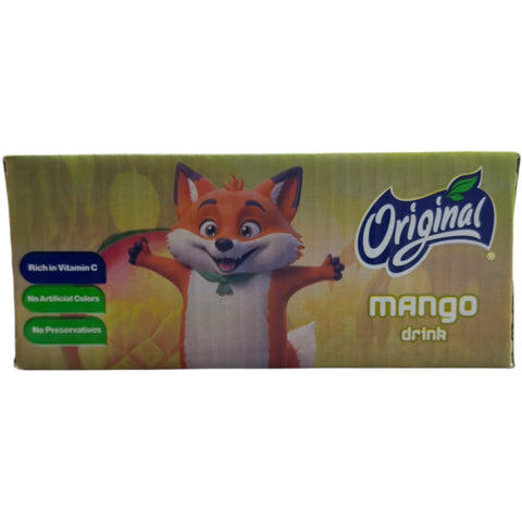 Original Mango Drink – 18 x 125ml assorted cans showcasing the delicious tropical flavor.