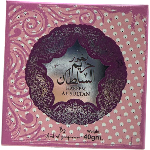 Hareem Al Sultan Bukhoor available at ALBASHA Store, showcasing its elegant packaging and aromatic essence.