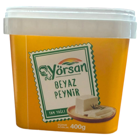 Yorsan Full Fat White Cheese 400g - Packaged product showcasing the natural creamy texture and brightness of the cheese.