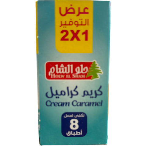 Holw El Sham Cream Caramel – 2×1 Offer, featuring rich caramel flavor in elegantly packaged dessert.