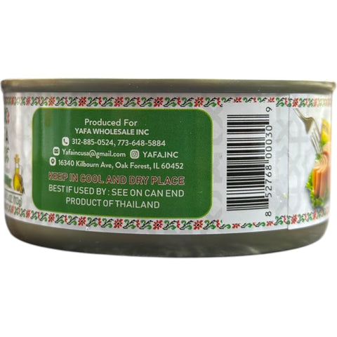 Yafa Solid Light Tuna in Olive Oil – 142g displayed in a bowl, perfect for salads and pasta, highlighting its versatility and gourmet appeal.