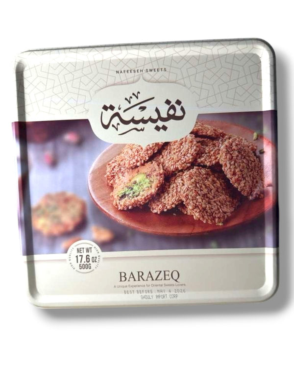 Nafeesah Barazek Cookies – Traditional Sesame & Pistachio Biscotti 500gr