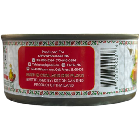 A dish prepared with YAFA Solid Light Tuna In Olive Oil With Chili, served with fresh vegetables for a healthy meal option.