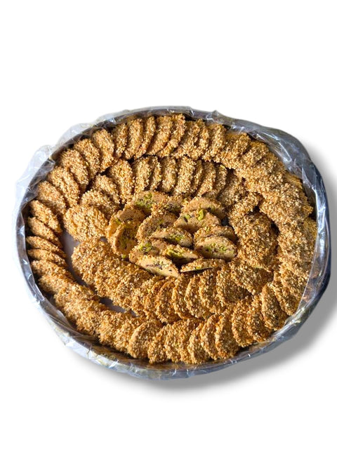 NAFEESEH BARAZEK 900g - Authentic Middle Eastern Sesame Cookies, Perfect for Snacking